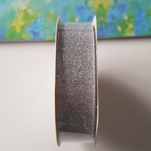 Silver Glitter Ribbon Tape